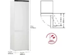 Frigorífico combi integrable - LG GTFN256SET, No Frost, 177 cm, 233 l, Metal Fresh, Sin panelar - Imagen 2