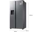 Frigorífico americano - Samsung Bespoke AI RS70F64KETEF, All Around Cooling, No Frost, 178.4 cm, 640 l, Dispensador agua y hielo, Inox - Imagen 2
