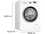 Lavadora carga frontal - Bosch WGE03200ES,Serie 2, 8 kg, 1.200 rpm, 13 programas, Higiene Plus, Motor EcoSilence, Blanco - Imagen 8