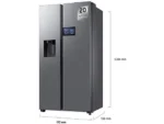 Frigorífico americano - Samsung Bespoke AI RS90F64EETEF, Mono Cooling, No Frost, 178.4 cm, 621 l, Dispensador de agua y hielo, Balda Botellero, Inox - Imagen 2