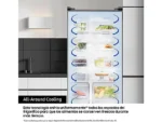 Frigorífico americano - Samsung Bespoke AI RS90F64EETEF, Mono Cooling, No Frost, 178.4 cm, 621 l, Dispensador de agua y hielo, Balda Botellero, Inox - Imagen 7