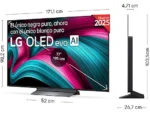 TV OLED 77 - LG OLED77C55LA, OLED 4K, Procesador Inteligente α9 AI Processor 4K Gen8, Smart TV, DVB-T2 (H.265), Negro - Imagen 2
