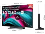 TV OLED 48" - LG OLED48C55LA, OLED 4K, Procesador Inteligente α9 AI Processor 4K Gen8, Smart TV, DVB-T2 (H.265), Negro - Imagen 2