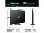TV Mini LED 55" - Hisense 55E8Q, UHD 4K, 144 Hz, Hi-View Engine, Escalador HDR IA, Subwoofer integrado, Negro - Imagen 2