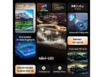 TV Mini LED 55" - Hisense 55E8Q, UHD 4K, 144 Hz, Hi-View Engine, Escalador HDR IA, Subwoofer integrado, Negro - Imagen 3