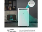 Aire acondicionado portátil - Hisense APC09QC, 2236 fg/h, 3 velocidades, Deshumidificador, Super Cool, Mando a distancia, Kit Ventana, Wi-Fi, Blanco - Imagen 9