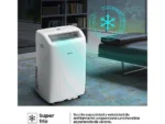 Aire acondicionado portátil - Hisense APC09QC, 2236 fg/h, 3 velocidades, Deshumidificador, Super Cool, Mando a distancia, Kit Ventana, Wi-Fi, Blanco - Imagen 10