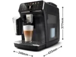 Cafetera superautomática - Philips EP444150, LatteGo, Pantalla táctil, 12 ajustes, Función QuickStart, 15 bar, 230 W, Filtro AquaClean, 1.8 l, Negro - Imagen 4