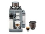 Cafetera superautomática - De'Longhi Rivelia EXAM440.55.G, 1450W, 19 bar, Molinillo integrado, LatteCremaHot, Depósito leche, Táctil, 16 recetas, Gris