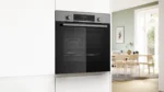Horno a vapor - Bosch HQA574ES3, Serie 4, Multifunción, Pirolítico y por agua, 71 l, 3D Hot air, HotAir Steam, 60 cm, Inox - Imagen 6
