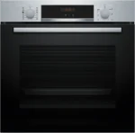 Horno a vapor - Bosch HQA574ES3, Serie 4, Multifunción, Pirolítico y por agua, 71 l, 3D Hot air, HotAir Steam, 60 cm, Inox