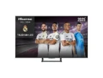 TV Mini LED 55" - Hisense 55E8Q, UHD 4K, 144 Hz, Hi-View Engine, Escalador HDR IA, Subwoofer integrado, Negro