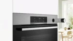 Horno a vapor - Bosch HRG572ES3,Serie 4, Multifunción, Pirolítico y por agua, Función Vapor añadido, Función AirFry, Inox - Imagen 8