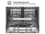 Lavavajillas integrable - LG DB476TXS, 14 servicios, 10 programas, 60 cm, TrueSteam™, Tercera bandeja, Sin panelar - Imagen 12
