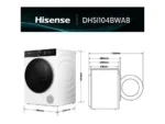 Secadora bomba de calor - Hisense DH5I104BWAB, 10 Kg, 18 programas, iFit, WiFI, Estante flexible, Blanco - Imagen 12