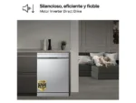Lavavajillas - LG DF375HVS, 14 servicios, 10 programas, 60 cm, LED táctil, Tercera bandeja, TrueSteam™, QuadWash™, Inox antihuellas - Imagen 11