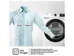 Secadora bomba de calor - Hisense DHQE900UWDC, 9 kg, 16 programas, Anti arrugas, Secado automático, Blanco. - Imagen 2