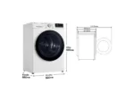 Secadora bomba de calor - LG RH90V9AV3N, 9 kg, 14 programas, Eco Hybrid™, ThinQ™, Blanco - Imagen 3