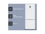 Frigorífico combi - Candy CCG5T718EW1, No Frost, 185.5 cm, Ancho especial 70 cm, 442 l, Tecnología Circle Fresh, Blanco - Imagen 4