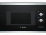 Microondas - BOSCH, BFL520MS0, 20 Litros, 5 Niveles, 800 W, Integrable, Negro