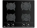Placa de gas - Teka GBC 6400, 4 zonas, Gas natural, Mandos frontales ergonómicos, 60 cm, Negro - Imagen 2