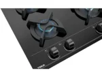 Placa de gas - Teka GBC 6400, 4 zonas, Gas natural, Mandos frontales ergonómicos, 60 cm, Negro - Imagen 4