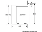 Microondas - BOSCH, BFL520MS0, 20 Litros, 5 Niveles, 800 W, Integrable, Negro - Imagen 8