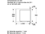 Microondas integrable - Bosch BEL623MS3, 800 W, 5 potencias, 20 l, Acero inoxidable - Imagen 5