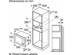Microondas integrable - Bosch BEL623MS3, 800 W, 5 potencias, 20 l, Acero inoxidable - Imagen 15