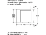 Microondas integrable - Bosch BEL623MS3, 800 W, 5 potencias, 20 l, Acero inoxidable - Imagen 16