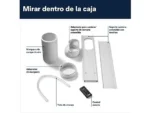 Aire acondicionado portátil - De'Longhi Pinguino PACEMK82, 2350 frig/h, 2.4kW, 80m³, 3 en 1, Función deshumidificador, 63dB, Gas Eco-Friendly, Blanco - Imagen 6
