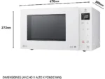 Microondas con grill - LG MH6336GIH, 900W, 5 niveles, Descongelación, 23 l, Blanco - Imagen 6