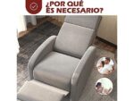 Sofá reclinable - HOMCOM 839-811V00GY, hasta 120 kg, Gris - Imagen 6