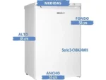 Congelador vertical - SAUBER SERIE 3-CV8424WH, 81 l, 85 cm, Blanco - Imagen 5