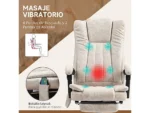 Silla de masaje - 921-246V91CW, 70,00 cm, Crema - Imagen 4
