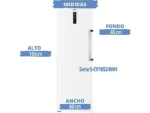 Congelador vertical - SAUBER SERIE 5-CV18524WH, 143 cm, Blanco - Imagen 4