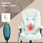 Silla de masaje - 921-171V93WT, 74,00 cm, Blanco - Imagen 4