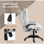 Silla de masaje - 921-171V93WT, 74,00 cm, Blanco - Imagen 6
