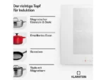 Placa de inducción - KLARSTEIN Delicatessa 70 Flex, 4 zonas, 72 cm, Blanco - Imagen 2