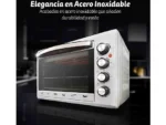 Horno de sobremesa - GRUNKEL Horno eléctrico multifunción de sobremesa de 38L - HR-38SILVER - 2000W - Gris, 2000 W, 38 l, Plata - Imagen 9