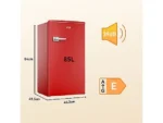 Nevera pequeña - VOK EVR-85RDER, R600a, Altura 84 cm, Rojo - Imagen 6