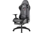 Silla gaming - FOXSPORT DJ05, reposabrazos 3D (ajustable en altura, anchura y profundidad), hasta 200 kg, Negro