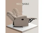 Sofá reclinable - HOMCOM 833-852BG, hasta 0 kg, Crema - Imagen 4