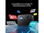 Proyector - ULTIMEA Poseidon E100 Smart Google TV 11.0, 3D, 5G WiFi Bluetooth, 3.840 x 2.160 UHD 4K Compatible, 100000 h, UHD 4K, Negro - Imagen 2
