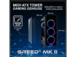 PC Gaming - GREED MK2 AMD | Gaming Ordenador / Computer, AMD Ryzen 7 5700X, 32 GB RAM, 1000 GB SSD, GeForce RTX™ 5060, Windows 11 Pro, Negro - Imagen 4