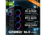 PC Gaming - GREED MK2 Pro AMD  Gaming Ordenador  Computer, AMD Ryzen 7 5700X, 32 GB RAM, 1 TB SSD, GeForce RTX™ 5070, Windows 11 Pro, Negro - Imagen 5