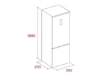 Frigorífico combi - TEKA 113410023, No Frost, Total No Frost, Altura 188 cm, Capacidad 310 l, Acero inoxidable - Imagen 3