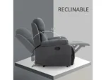 Sofá Reclinable - HOMCOM reclinable 150º, 97x96,105.5, hasta 150 kg, Gris - Imagen 6