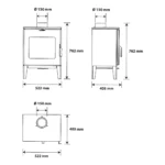 Estufa de leña - SANNOVER Dita 7,6, 7600 W , negro - Imagen 3