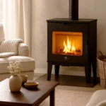 Estufa de leña - SANNOVER Dita 7,6, 7600 W , negro - Imagen 2